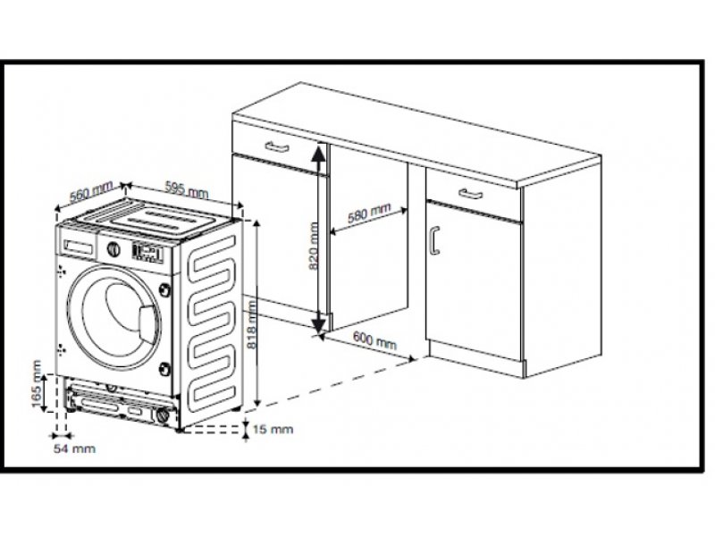 Встраиваемая стиральная машина Hotpoint WDBIH 8490 VWB, фото 7
