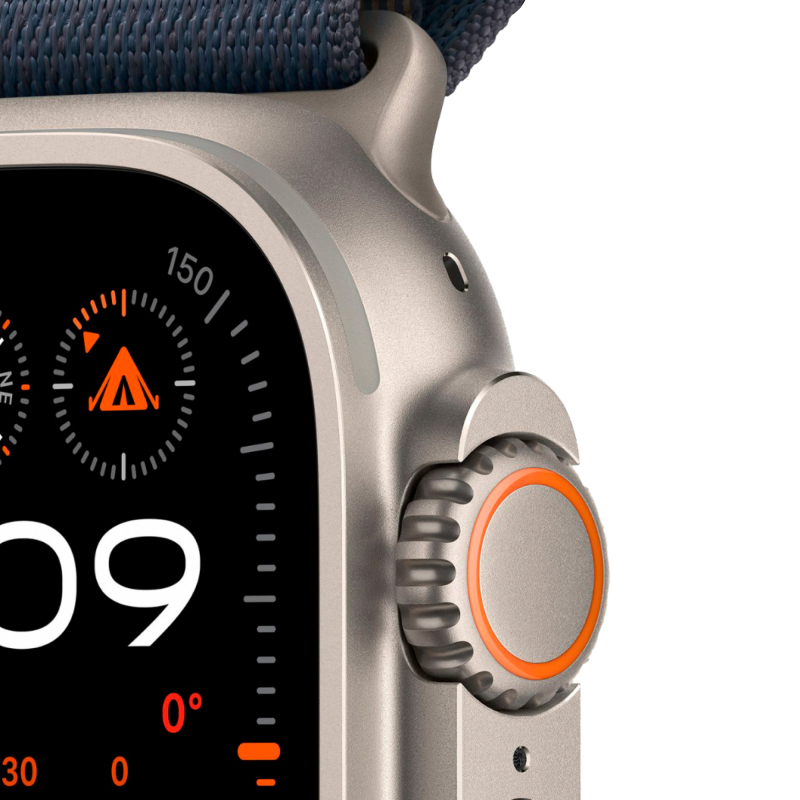 Apple Watch Ultra 2, 49 мм, корпус из титана, ремешок Alpine синего цвета, размер M