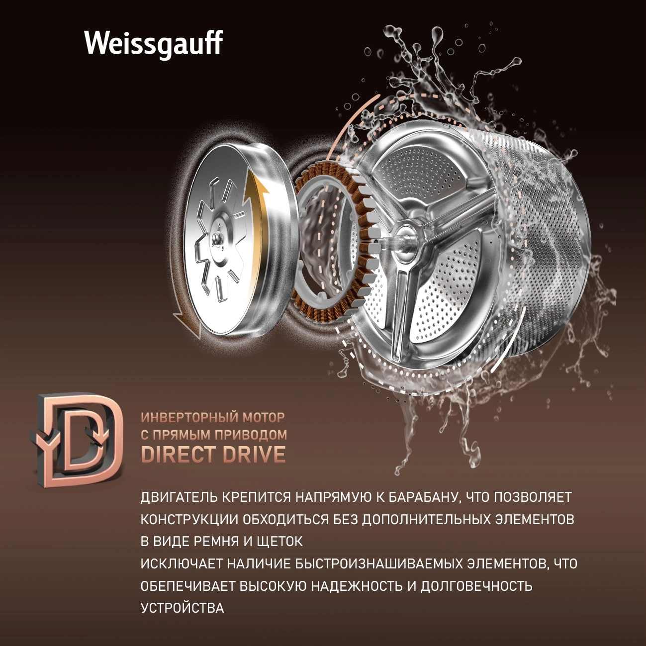 Стиральная машина Weissgauff WM 45127 Steam Direct Drive, фото 13
