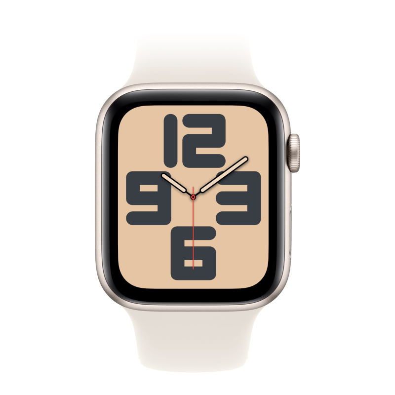 Часы Apple Watch SE (2024) 40mm Aluminium Case (Starlight), Sport Band (Starlight) M/L