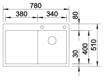 Интегрированная кухонная мойка Blanco Claron 4S-IF 78х51см нержавеющая сталь