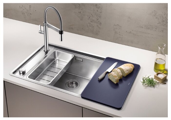 Интегрированная кухонная мойка Blanco Andano XL 6 S-IF Compact L 86х50см нержавеющая сталь