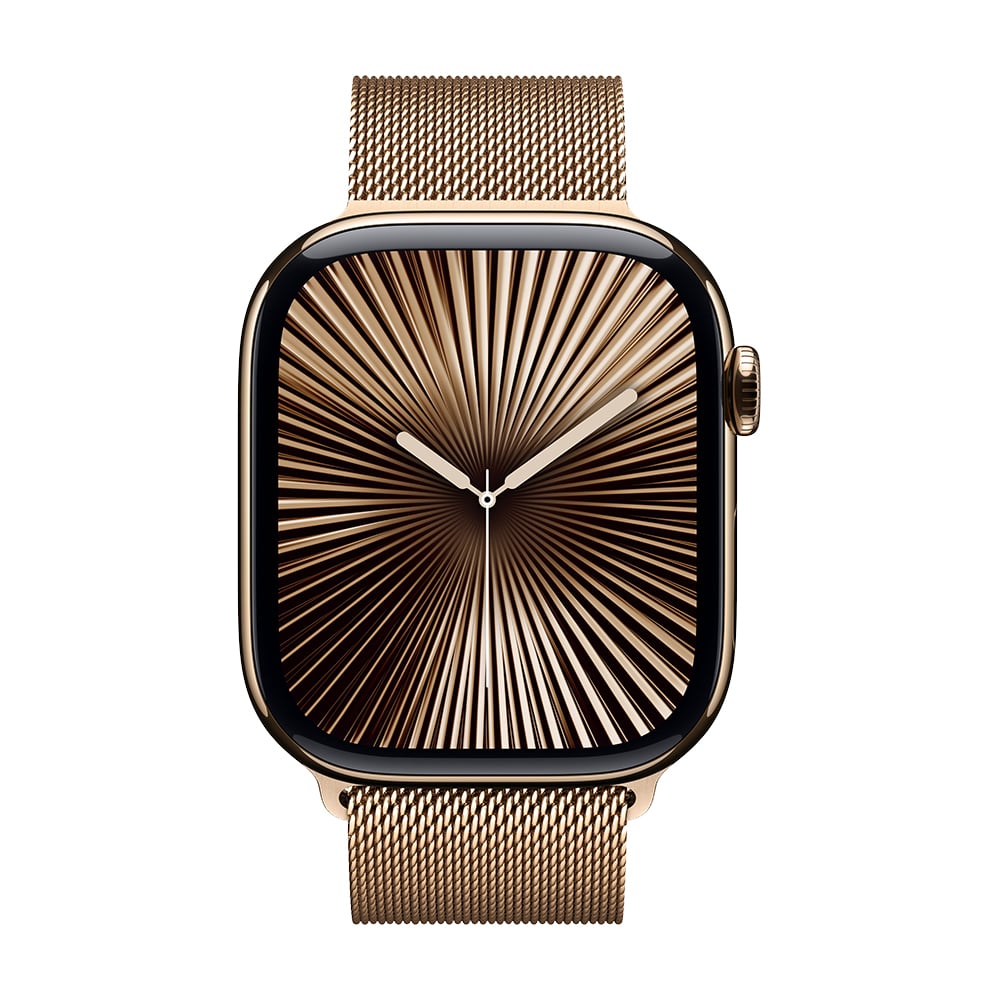 Часы Apple Watch Series 10, 42 мм, Gold Titanium Case with Milanese Loop