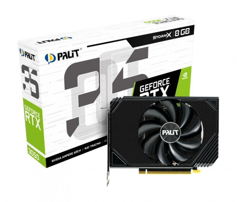 Видеокарта Palit GeForce RTX 3050 STORMX 8G, NE63050018P1-1070F