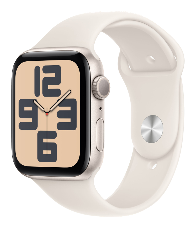 Часы Apple Watch SE (2024) 40mm Aluminium Case (Starlight), Sport Band (Starlight) M/L