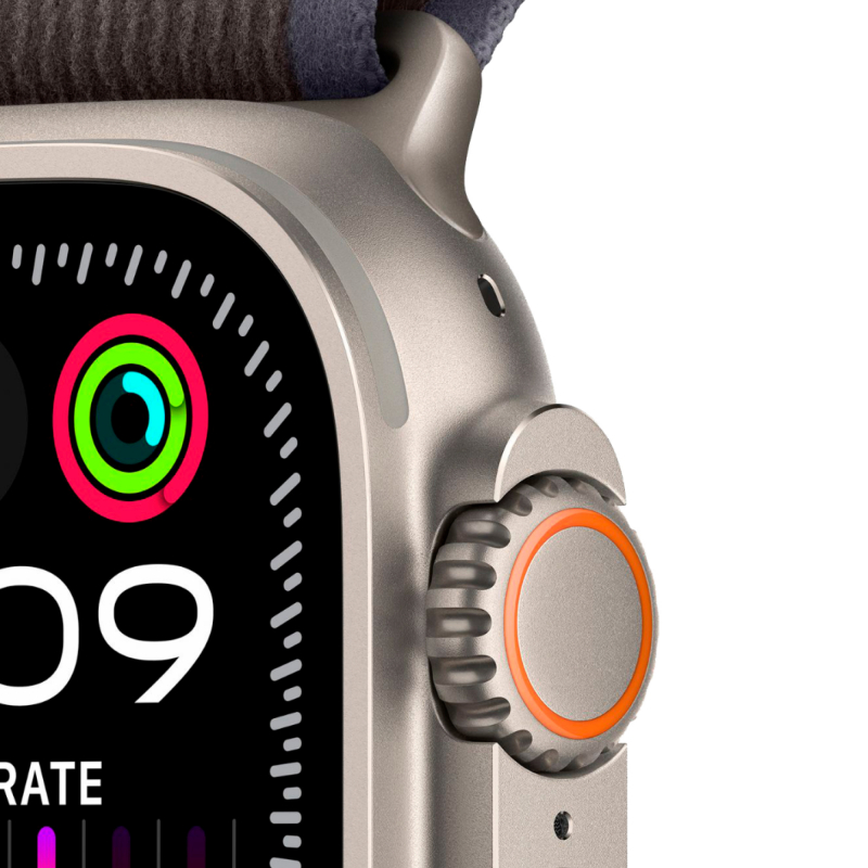 Apple Watch Ultra 2, 49 мм, корпус из титана, ремешок Trail синего/черного цвета, размер S/M