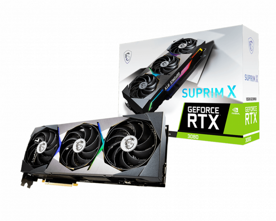 Видеокарта MSI RTX 3080 10240Mb PCI-E 4.0 RTX 3080 SUPRIM X 10G NV RTX3080 10240Mb 320 GDDR6X 1905/19000/HDMIx1/DPx3/