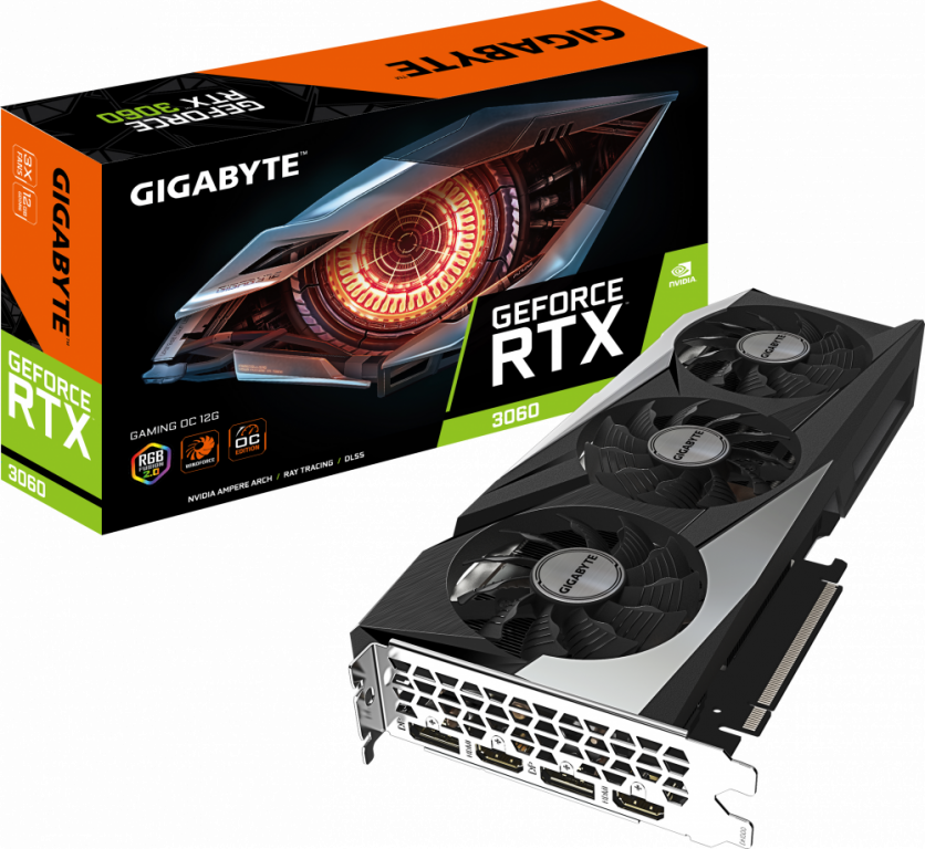 Видеокарта GIGABYTE nVidia GeForce RTX3060 12Gb (GV-N3060GAMING OC-12GD V2.0 LHR)