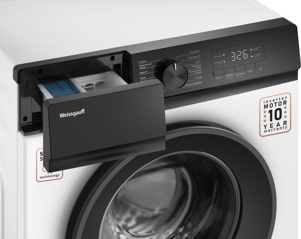 Стиральная машина Weissgauff WM 39106 Inverter Steam, фото 5