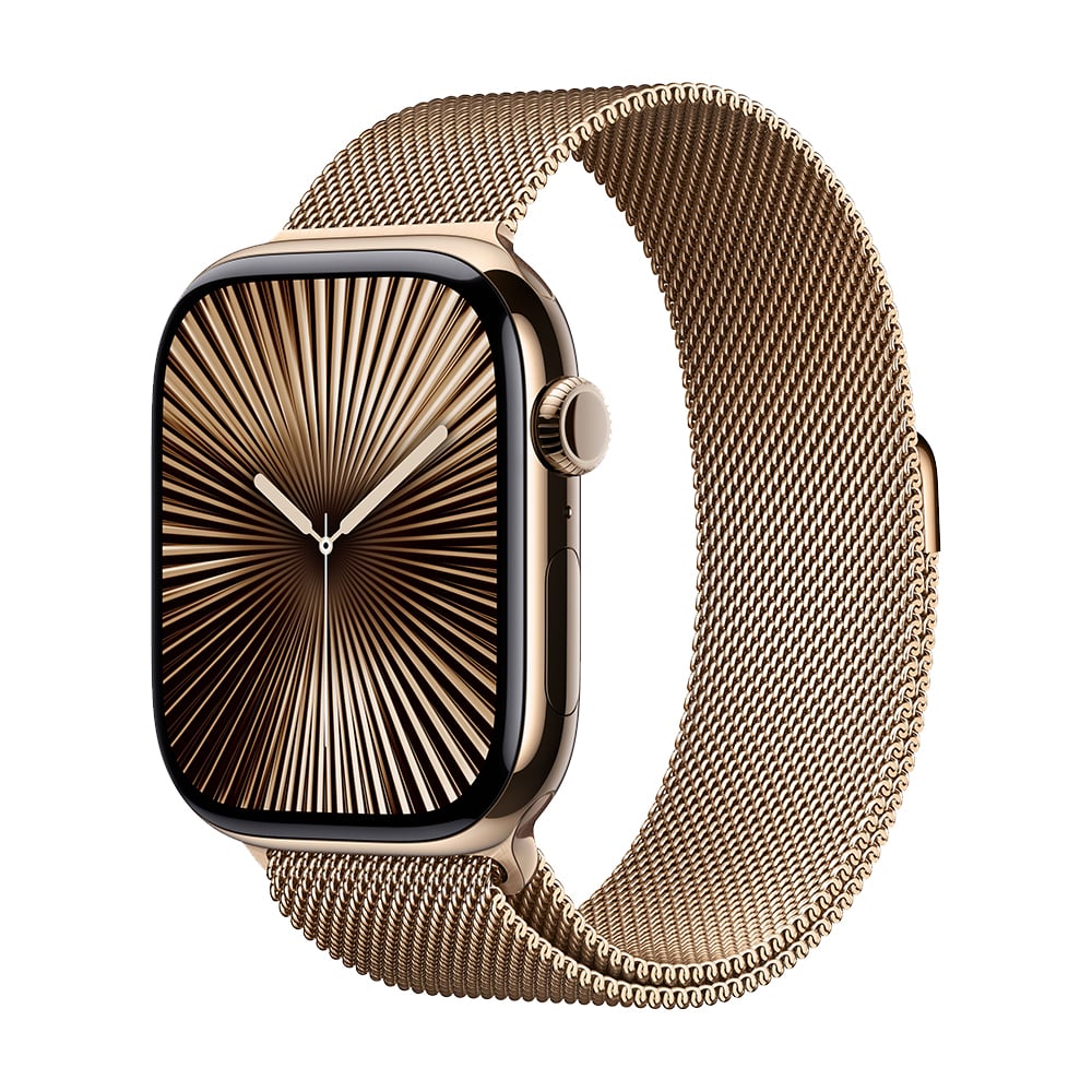 Часы Apple Watch Series 10, 42 мм, Gold Titanium Case with Milanese Loop
