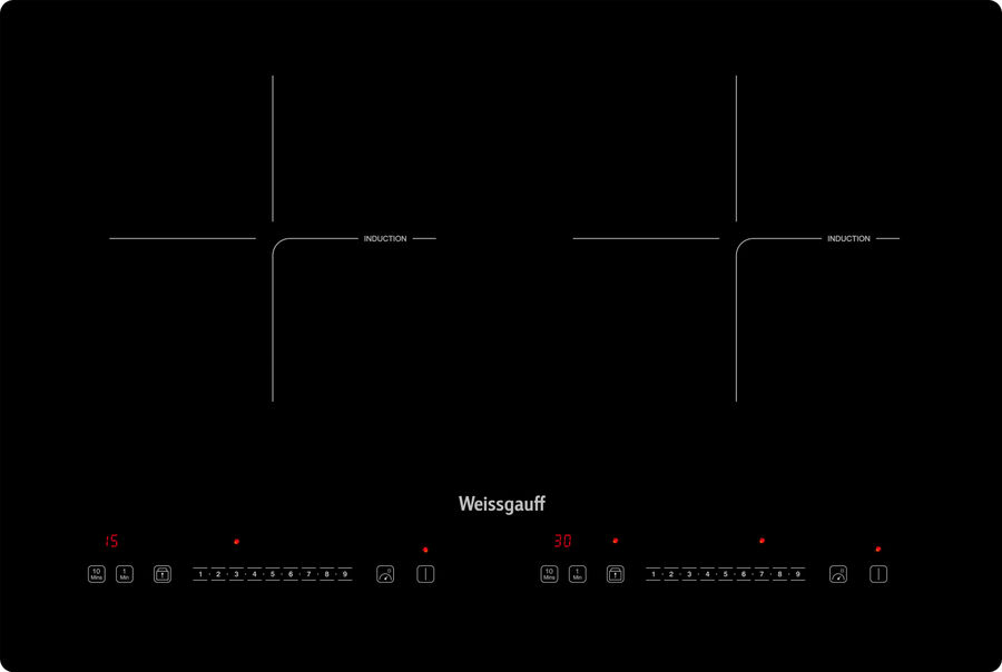 Индукционная варочная панель WEISSGAUFF HI 412 H, фото