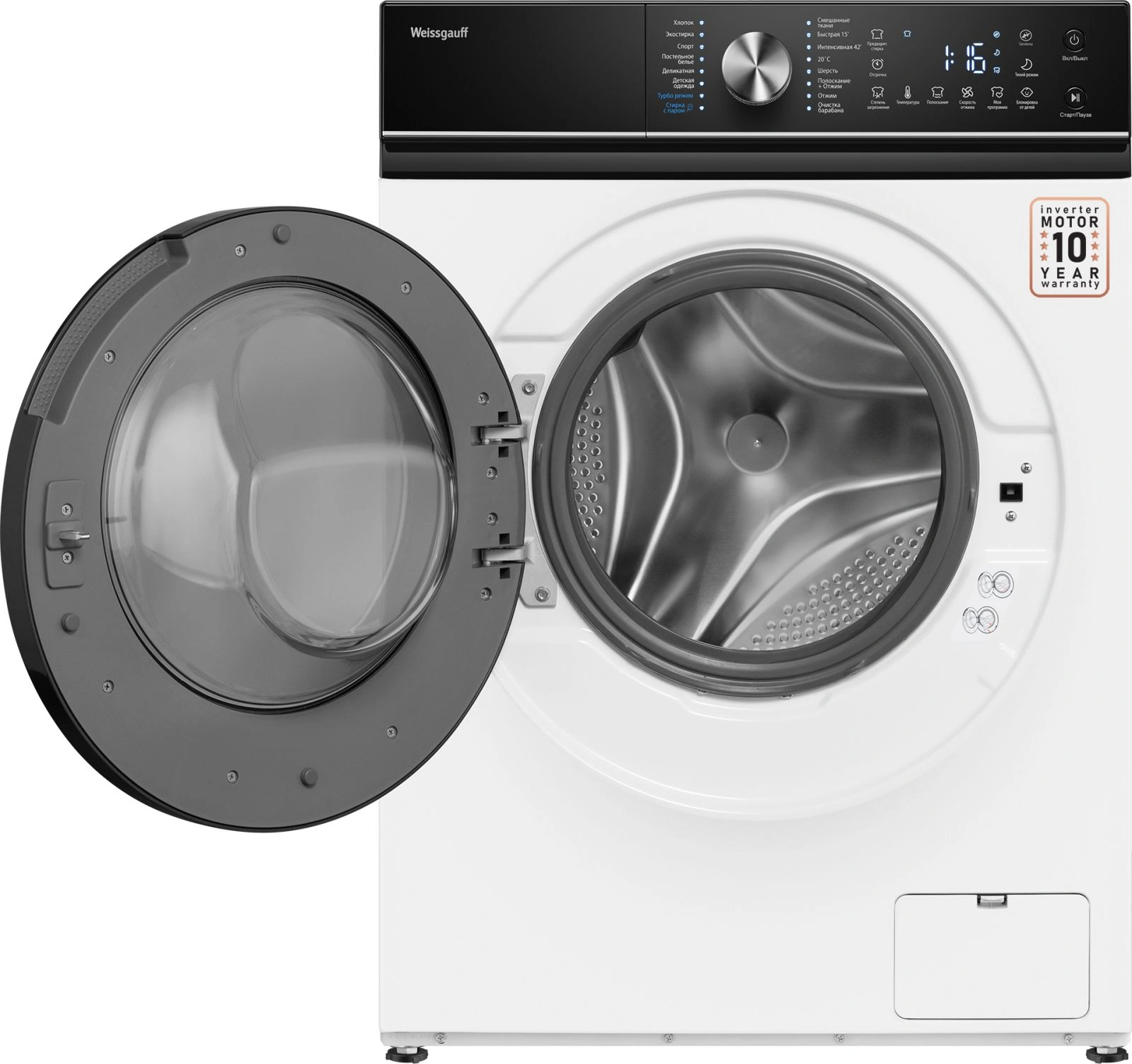 Стиральная машина Weissgauff WM 47147 DC Inverter Steam, фото 3